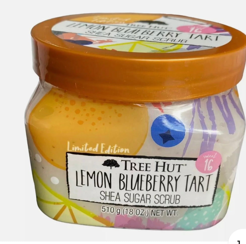 Tree Hut Scrub Lemon hot blueberry tart