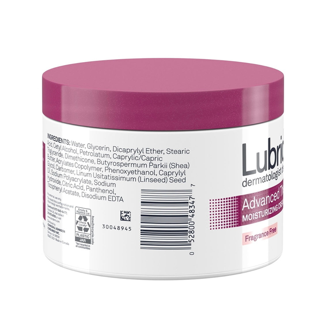 Lubriderm Advanced Therapy Fragrance Free Cream, Vitamin E