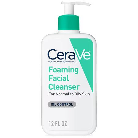 CeraVe Foaming Face Cleanser, Fragrance-Free Face Wash with Hyaluronic Acid, 12.0 fl oz
