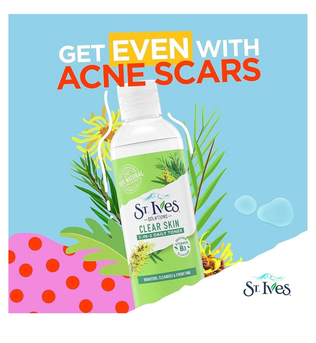 St. Ives solutions clear skin 3 -in -1 daily toner