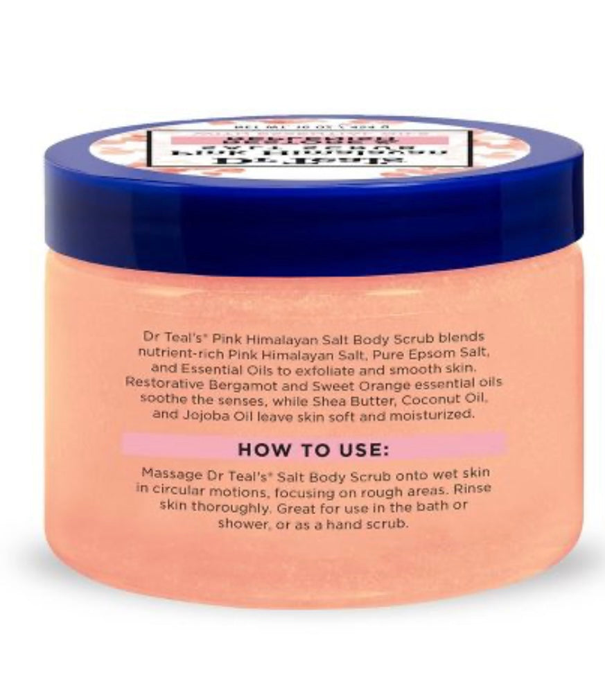 Dr. Teals Pink Himalayan salt body scrub