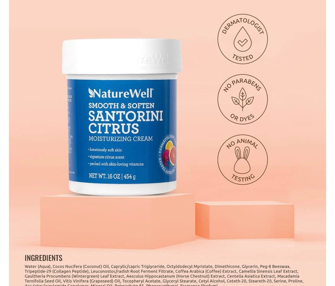 NATURE WELL Santorini Citrus Smooth & Soften Moisturizing Cream