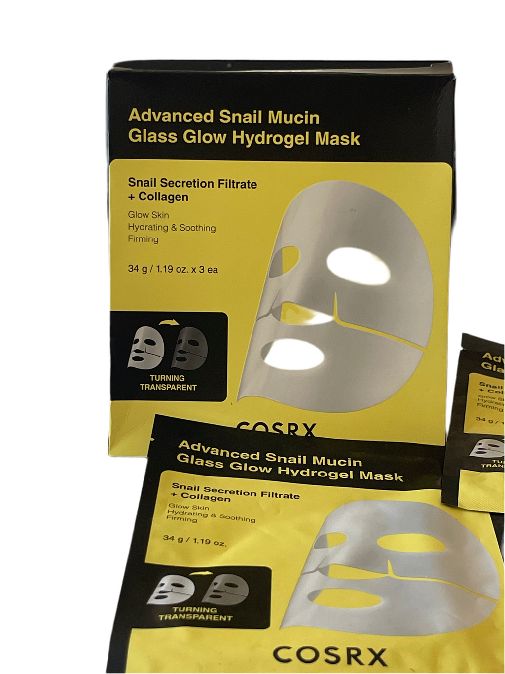 COSRX ADVANCED SNAIL MUCIN GLASS GLOW HYDROGEL FACE MASK