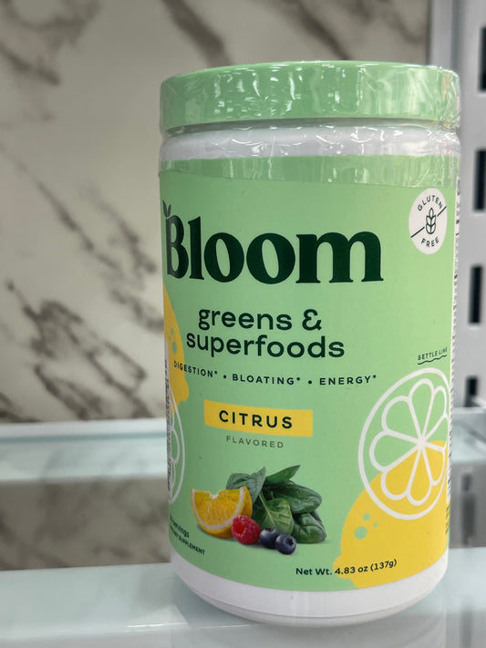 Bloom Greens and superfoods powder citrus