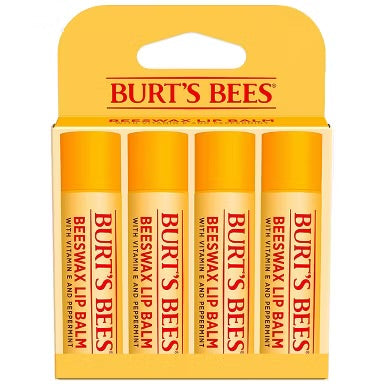 Burt's Bees Natural Origin Beeswax Lip Balm - 0.6oz/4ct