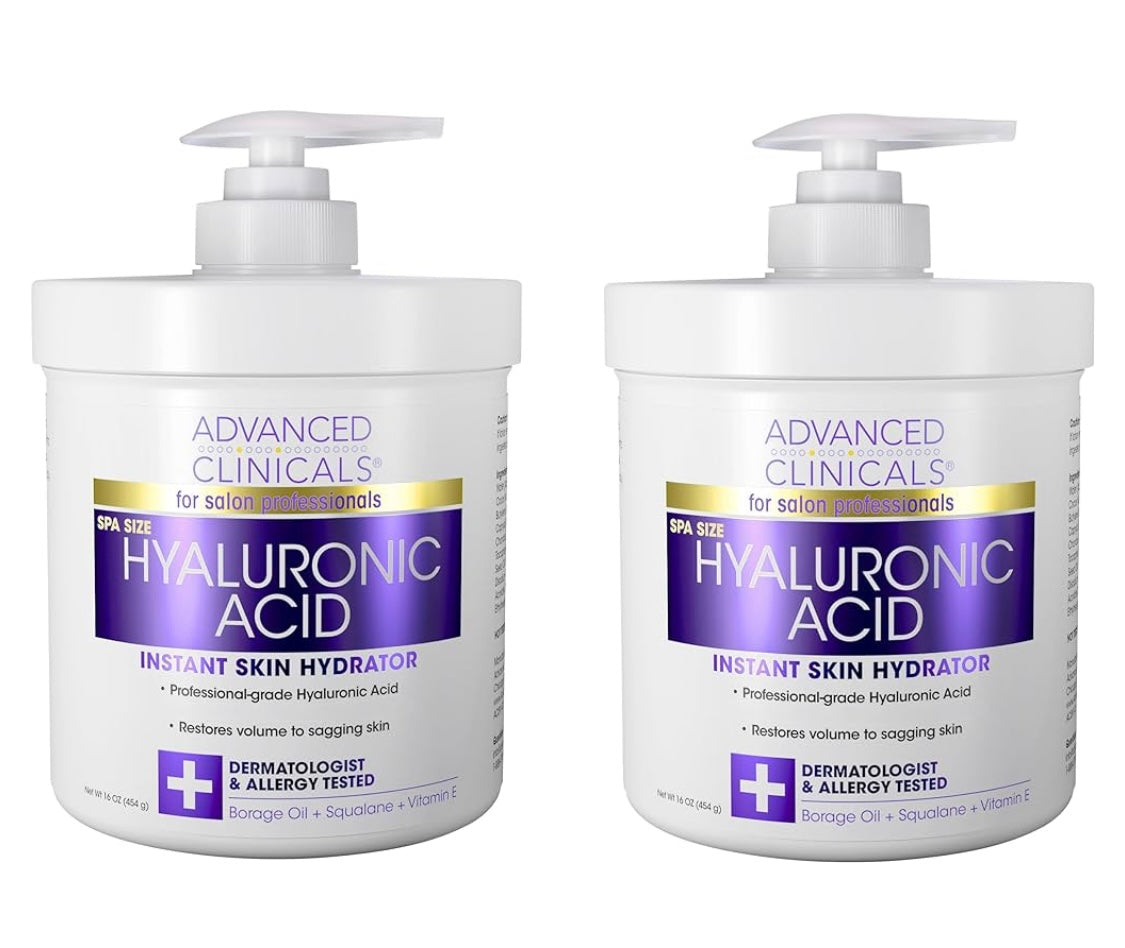Advanced Clinicals Hyaluronic Acid instant skin hydration