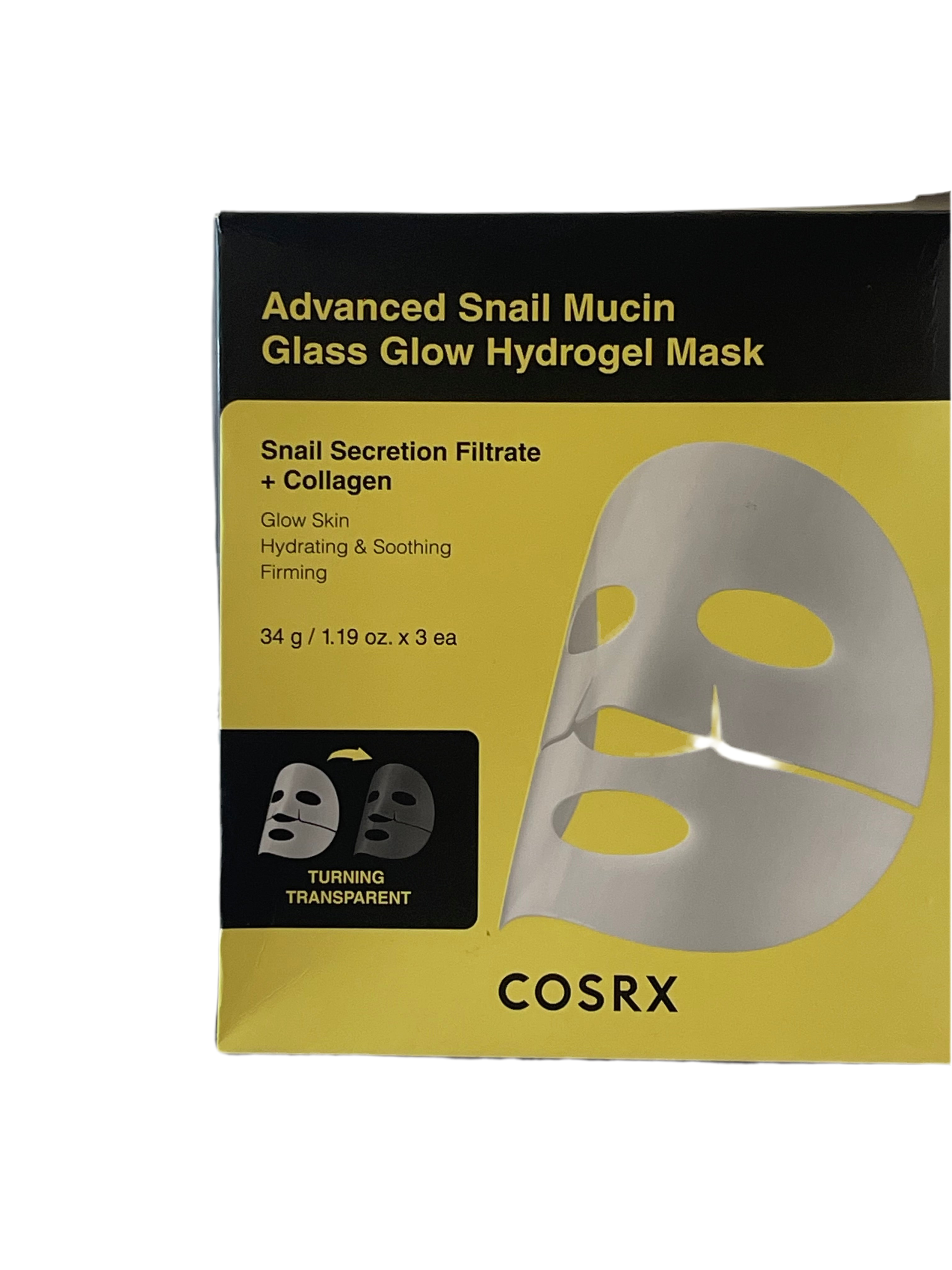 COSRX ADVANCED SNAIL MUCIN GLASS GLOW HYDROGEL FACE MASK