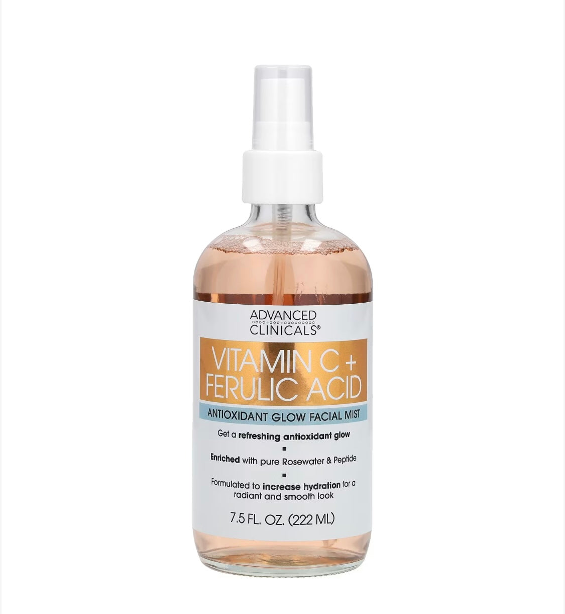 Advanced Clinicals Vitamin C + Ferulic Acid Antioxidant Glow Facial Mist