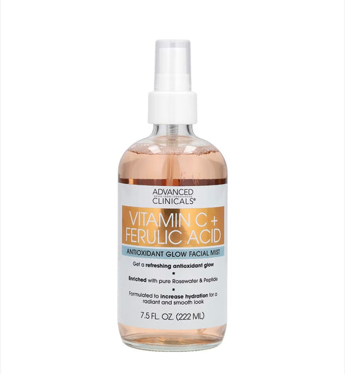 Advanced Clinicals Vitamin C + Ferulic Acid Antioxidant Glow Facial Mist