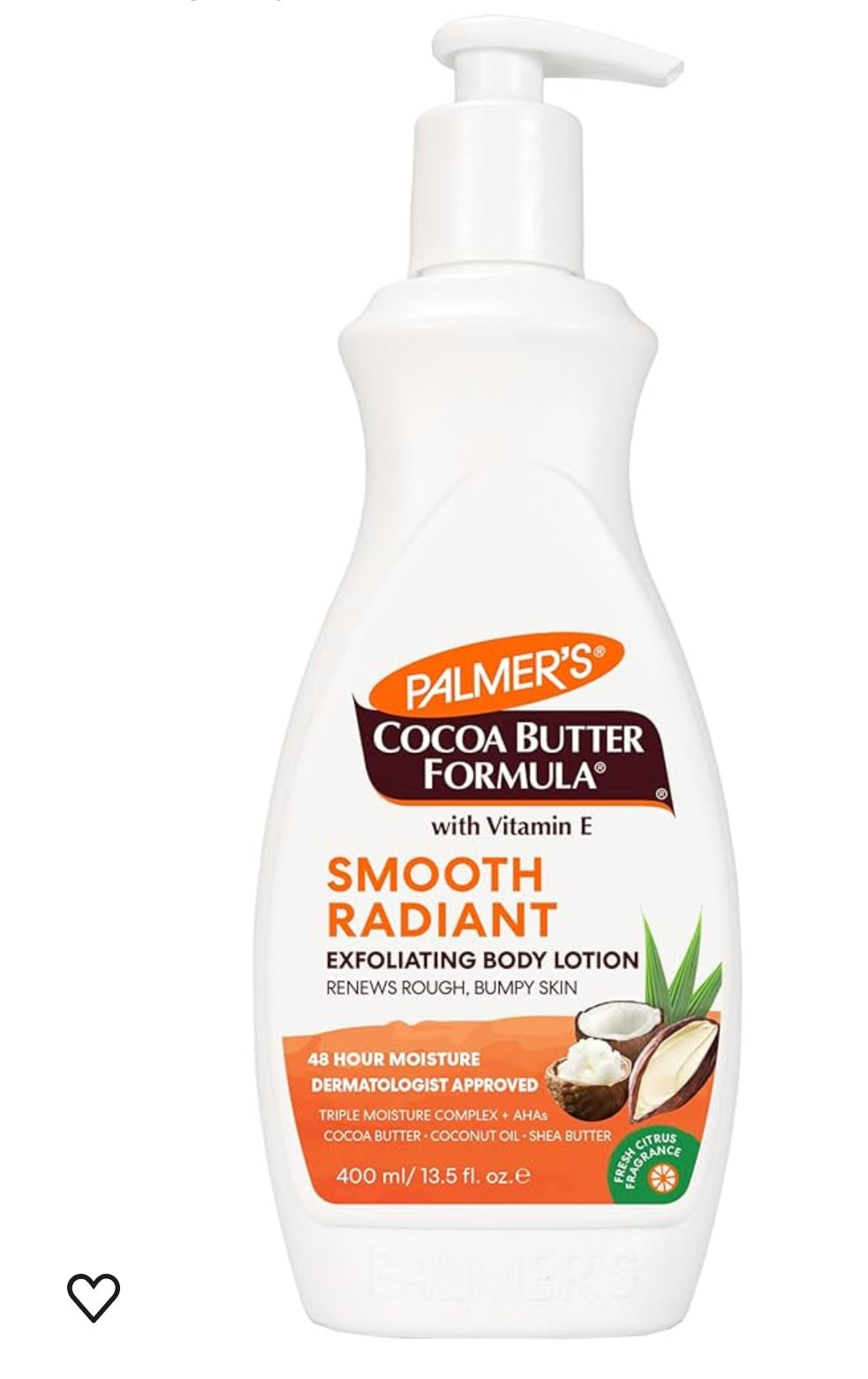 Palmer’s cocoa butter formula with vitamin E smooth radiant Exfoliating body lotion