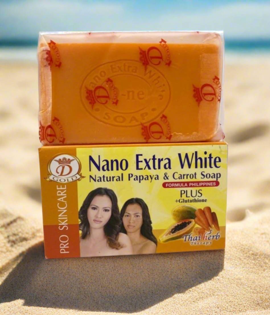 NANO EXTRA WHITE NATURAL PAPAYA & CARROT SOAP PLUS GLUTATHIONE