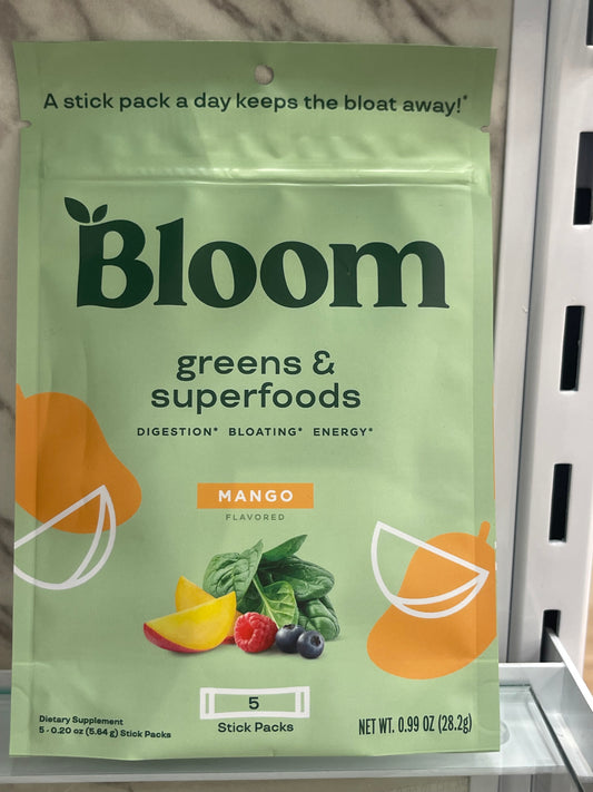 Bloom Greens & Superfoods Mango
5 stick packs - 100% Authentic