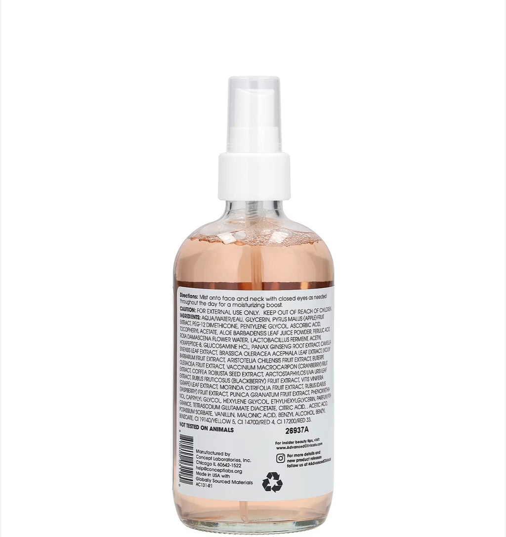 Advanced Clinicals Vitamin C + Ferulic Acid Antioxidant Glow Facial Mist