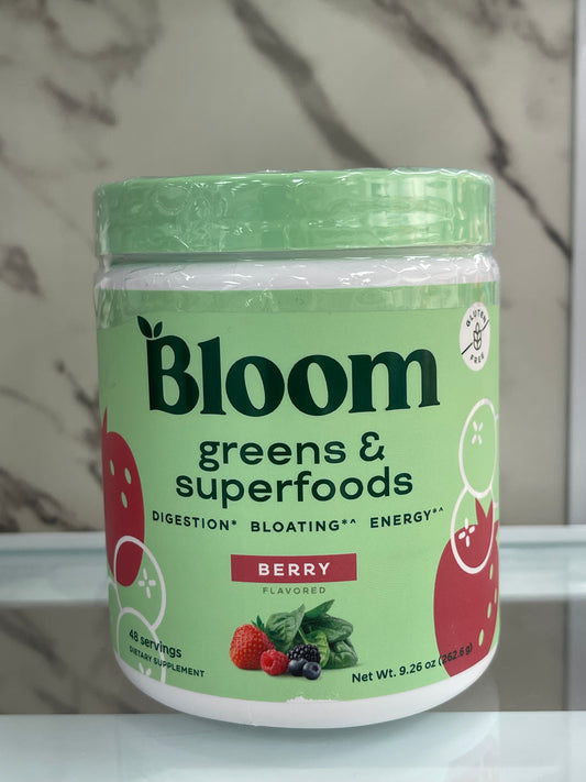 Bloom Nutrition Greens and Superfoods powder , Berry ( 48 servings)