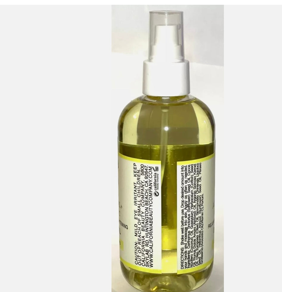 The feel well company. A blend of Almond oil + Vitamin C rejuvenating and brightening oil