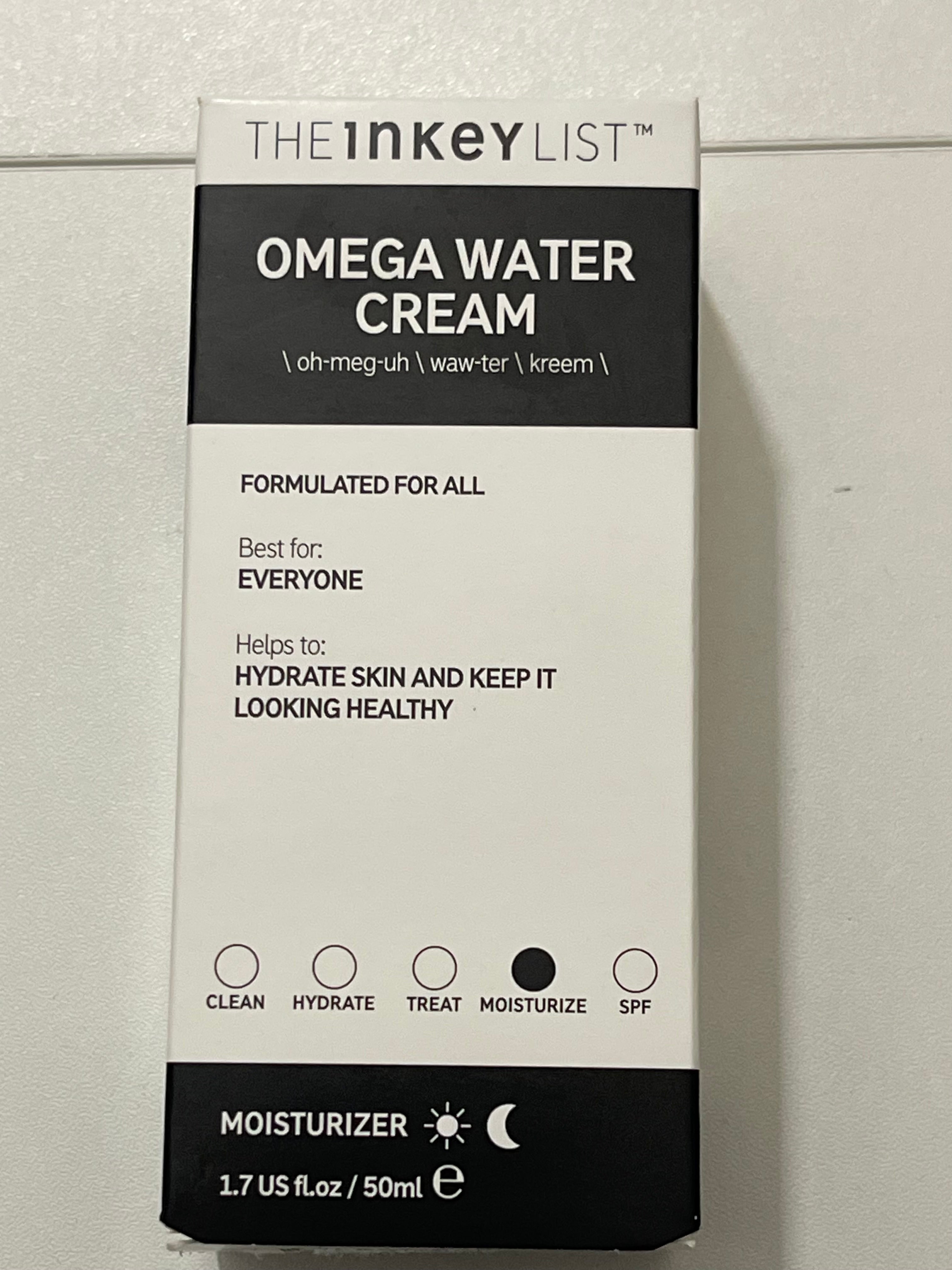 The Inkeylist Omega water cream  for skin hydration