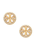 Tory Burch Icon Pavé Stud Earrings