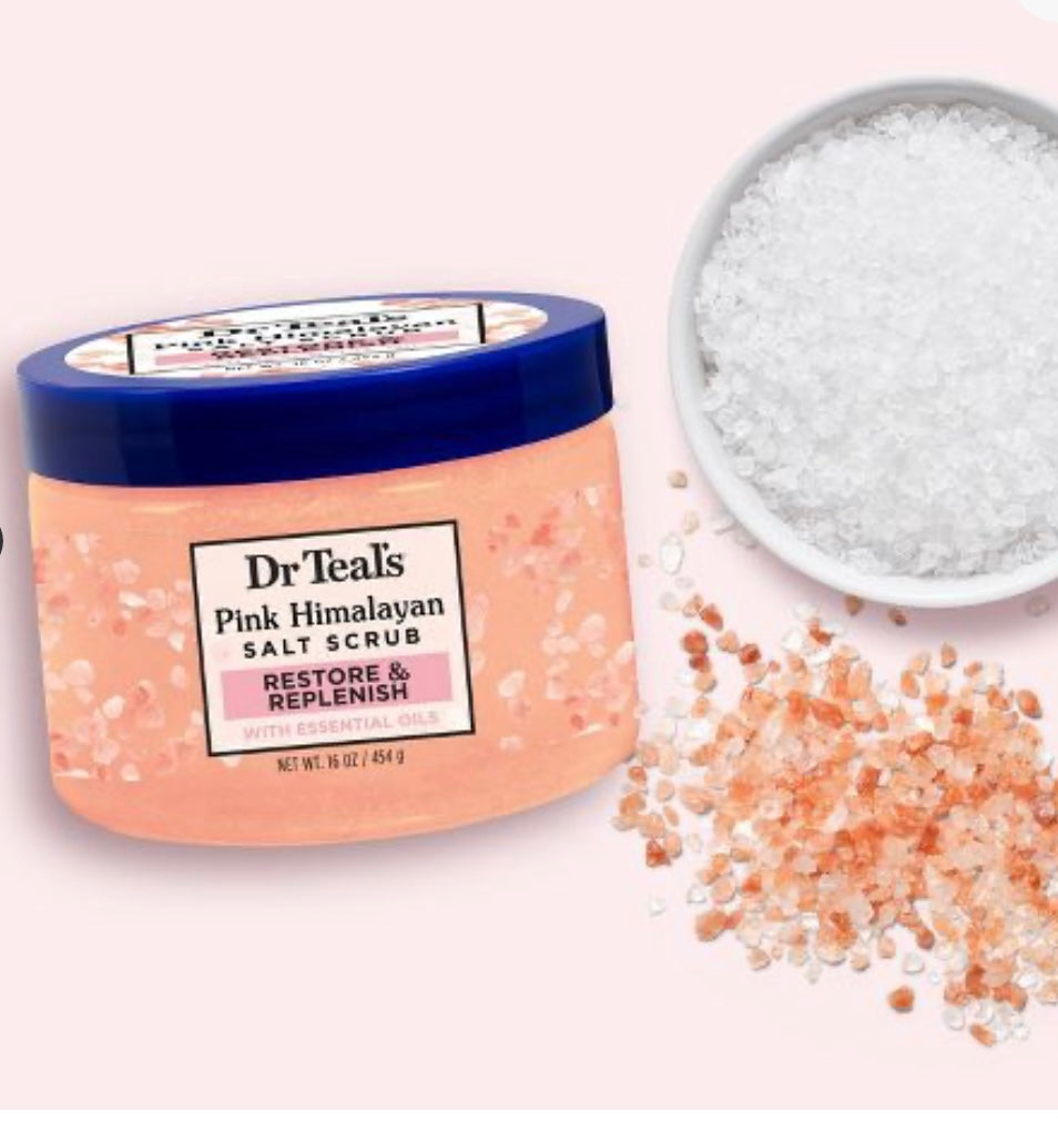 Dr. Teals Pink Himalayan salt body scrub